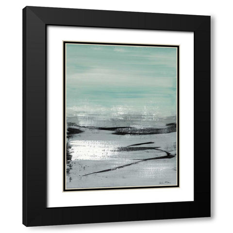 Beach I Black Modern Wood Framed Art Print with Double Matting by McAlpine, Heather