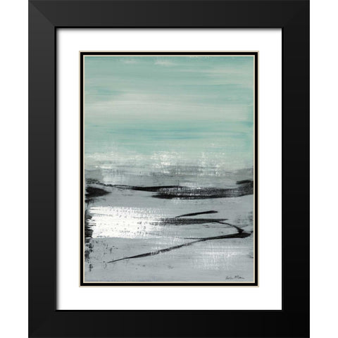 Beach I Black Modern Wood Framed Art Print with Double Matting by McAlpine, Heather