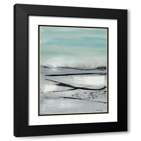 Beach II Black Modern Wood Framed Art Print with Double Matting by McAlpine, Heather