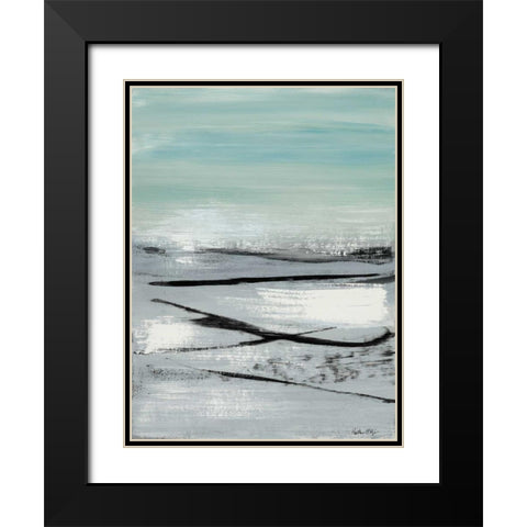 Beach II Black Modern Wood Framed Art Print with Double Matting by McAlpine, Heather