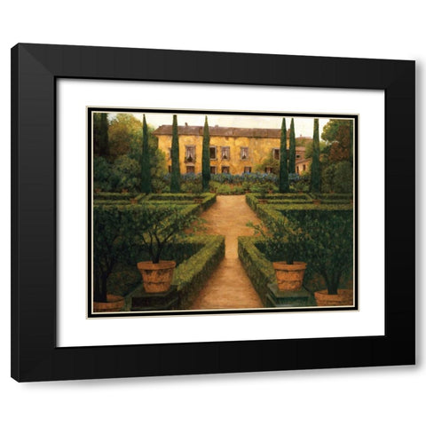 Garden Manor Black Modern Wood Framed Art Print with Double Matting by Masdeu, Montserrat