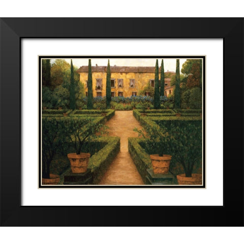 Garden Manor Black Modern Wood Framed Art Print with Double Matting by Masdeu, Montserrat