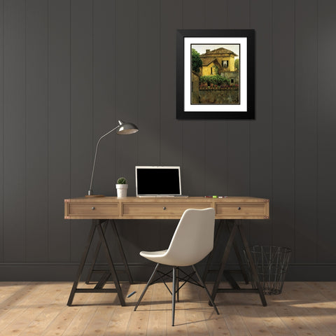Golden Villa Black Modern Wood Framed Art Print with Double Matting by Masdeu, Montserrat