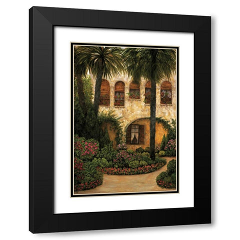 Patio Gerona Black Modern Wood Framed Art Print with Double Matting by Masdeu, Montserrat
