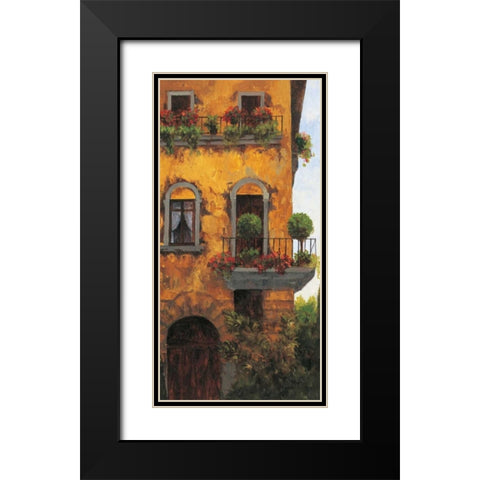 Verona Balcony II Black Modern Wood Framed Art Print with Double Matting by Masdeu, Montserrat
