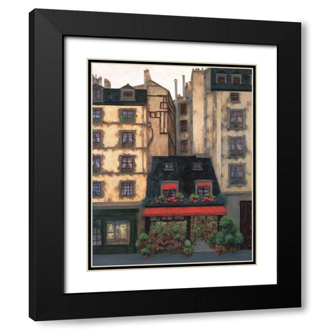 Flowers on the Boulevard I Black Modern Wood Framed Art Print with Double Matting by Masdeu, Montserrat