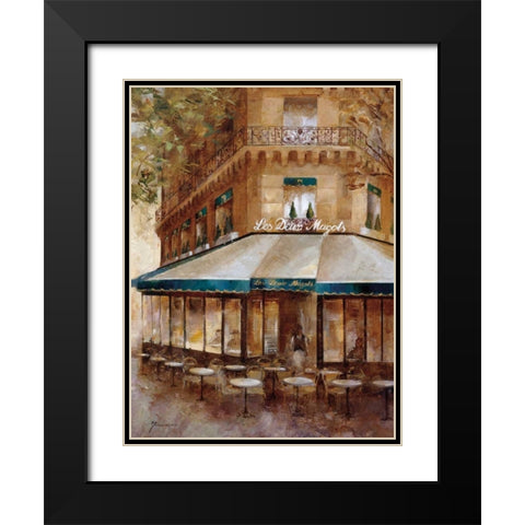 Cafe de Paris I Black Modern Wood Framed Art Print with Double Matting by Martin, Noemi
