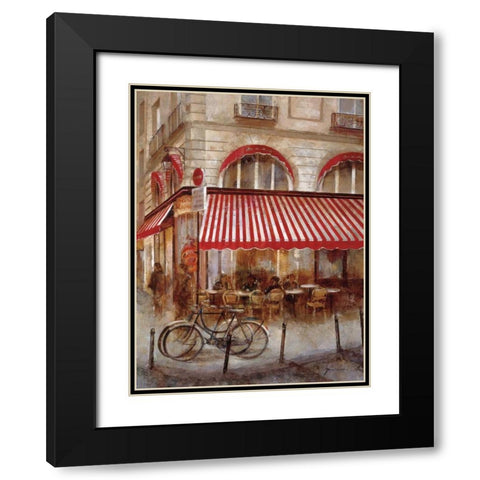 Cafe de Paris II Black Modern Wood Framed Art Print with Double Matting by Martin, Noemi