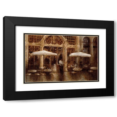 Majestic Cafe Black Modern Wood Framed Art Print with Double Matting by Martin, Noemi