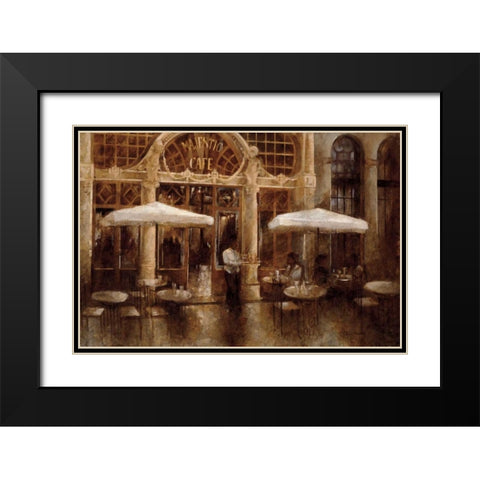 Majestic Cafe Black Modern Wood Framed Art Print with Double Matting by Martin, Noemi