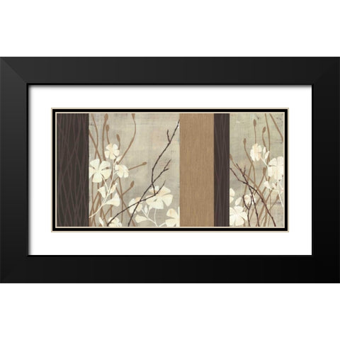 Lace Black Modern Wood Framed Art Print with Double Matting by MAJA