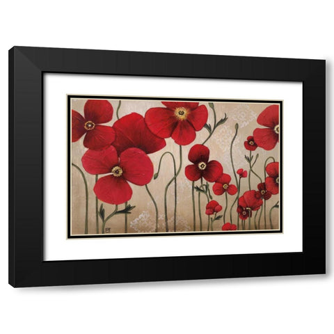 Demioselles Prise Black Modern Wood Framed Art Print with Double Matting by MAJA