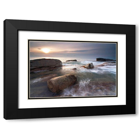 Sea Dreams Black Modern Wood Framed Art Print with Double Matting by Mora, Sergi
