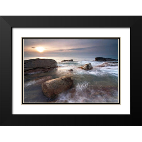 Sea Dreams Black Modern Wood Framed Art Print with Double Matting by Mora, Sergi