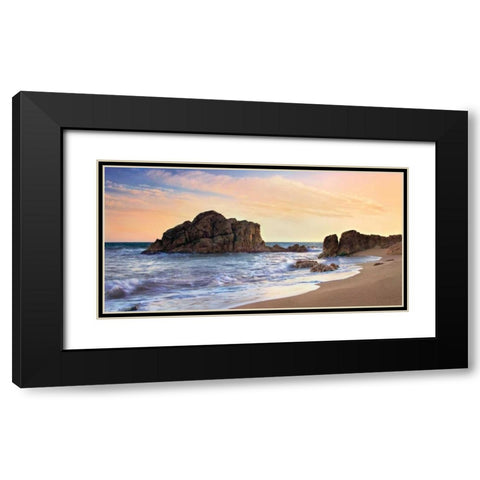Warm Light Black Modern Wood Framed Art Print with Double Matting by Mora, Sergi