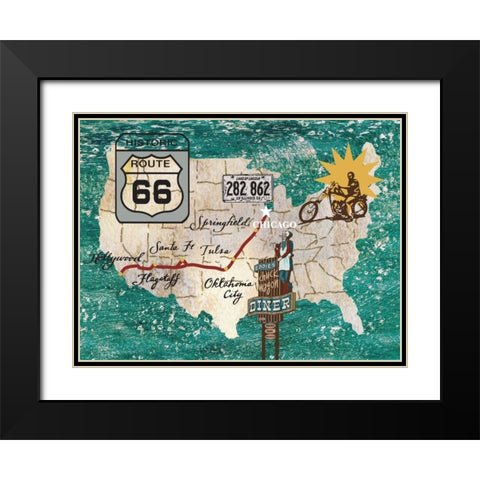 Retro Roadtrip II Black Modern Wood Framed Art Print with Double Matting by Nocito, James