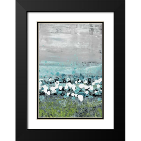 Aqua Motion Black Modern Wood Framed Art Print with Double Matting by Nichtberger, Liz