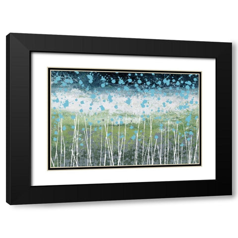 Aqua Splash Black Modern Wood Framed Art Print with Double Matting by Nichtberger, Liz