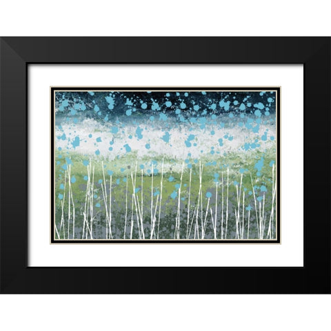 Aqua Splash Black Modern Wood Framed Art Print with Double Matting by Nichtberger, Liz