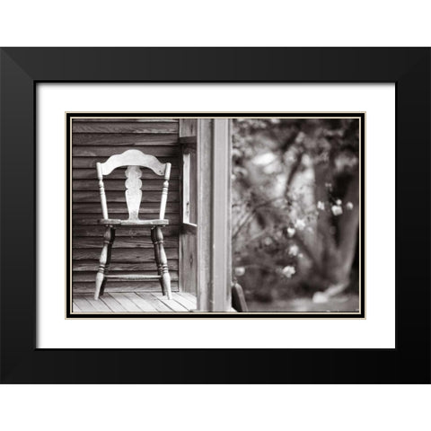 Americana Black Modern Wood Framed Art Print with Double Matting by OMara, James