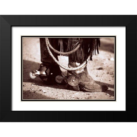 Standing Black Modern Wood Framed Art Print with Double Matting by OMara, James