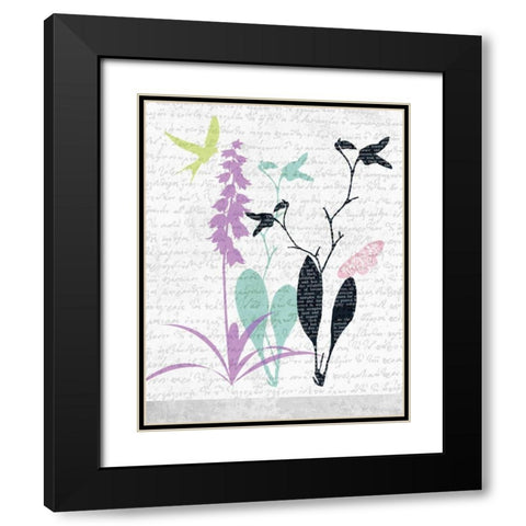 Poems II Black Modern Wood Framed Art Print with Double Matting by OKRE