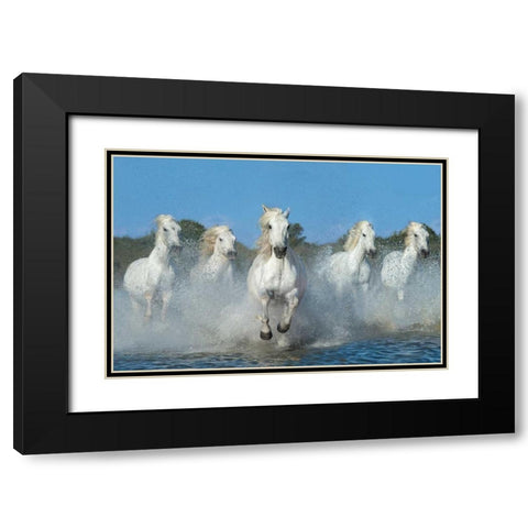 The Beautiful Five Black Modern Wood Framed Art Print with Double Matting by Ortega, Xavier