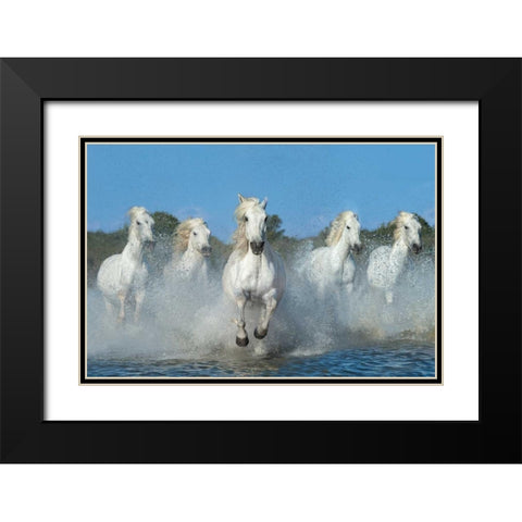 The Beautiful Five Black Modern Wood Framed Art Print with Double Matting by Ortega, Xavier