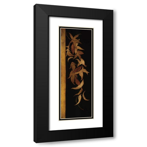 Black Shinwa II Black Modern Wood Framed Art Print with Double Matting by Perlmutter, Jennifer