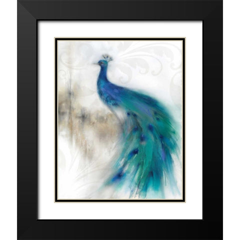 Jewel Plumes II Black Modern Wood Framed Art Print with Double Matting by Prior, J.P.