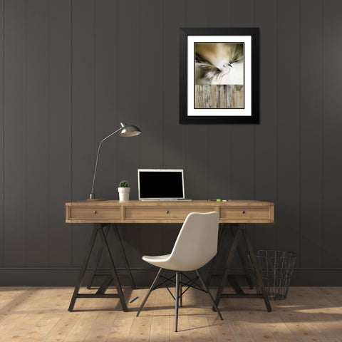 Pink Chiffon II Black Modern Wood Framed Art Print with Double Matting by Prior, J.P.