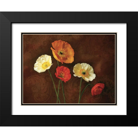 Poppy Perfection I Black Modern Wood Framed Art Print with Double Matting by Pahl, Janel