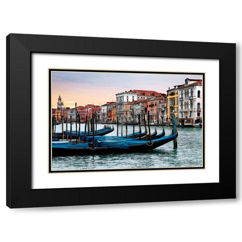 Dawn in Venice Black Modern Wood Framed Art Print with Double Matting by Pahl, Janel