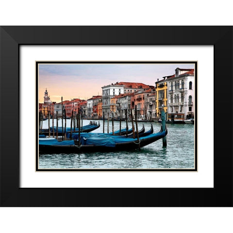 Dawn in Venice Black Modern Wood Framed Art Print with Double Matting by Pahl, Janel