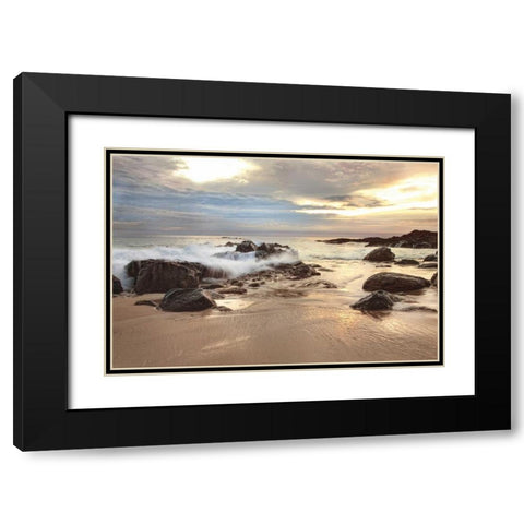 Laguna Sunset Black Modern Wood Framed Art Print with Double Matting by Pahl, Janel
