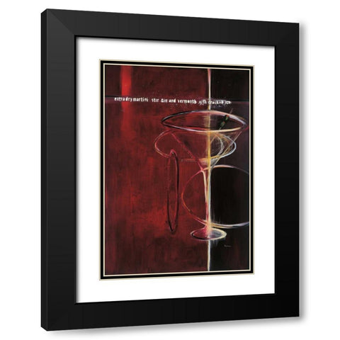 Dry Martini Black Modern Wood Framed Art Print with Double Matting by Pulliam, Mark