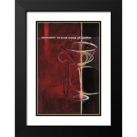 Dry Martini Black Modern Wood Framed Art Print with Double Matting by Pulliam, Mark