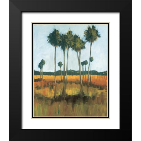 Tall Palms II Black Modern Wood Framed Art Print with Double Matting by Pulliam, Mark