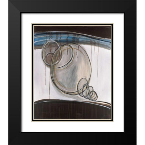 Bubbles II Black Modern Wood Framed Art Print with Double Matting by Pulliam, Mark