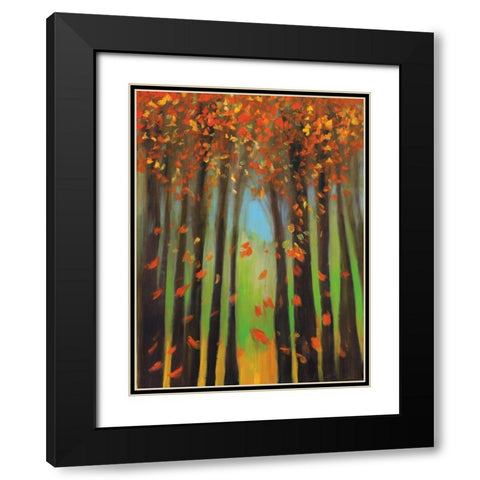 Colors of Fall II Black Modern Wood Framed Art Print with Double Matting by Pulliam, Mark