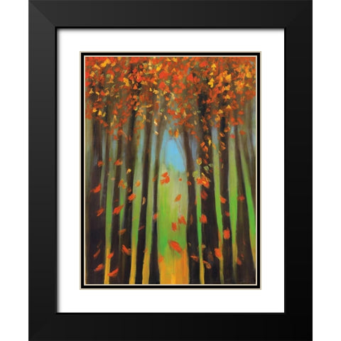Colors of Fall II Black Modern Wood Framed Art Print with Double Matting by Pulliam, Mark