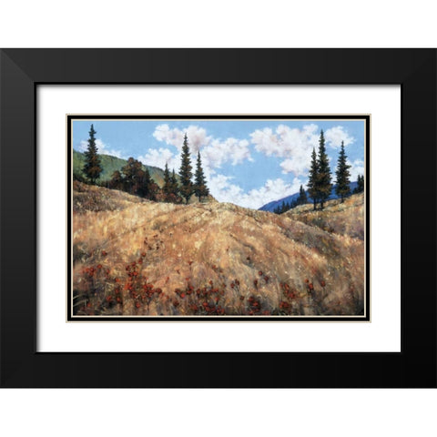 Beyond the Hill Black Modern Wood Framed Art Print with Double Matting by Pryce, Martin