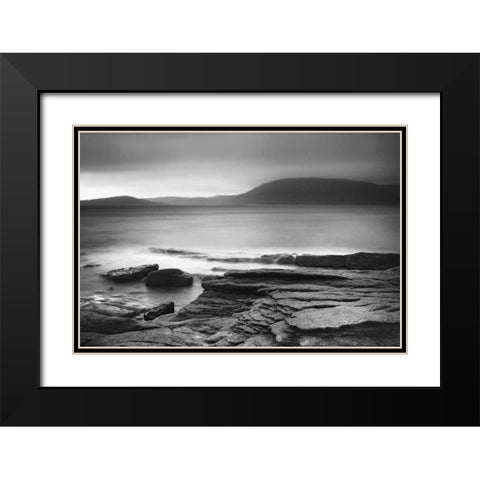 Gentle Shore Black Modern Wood Framed Art Print with Double Matting by Papiorek, Nina