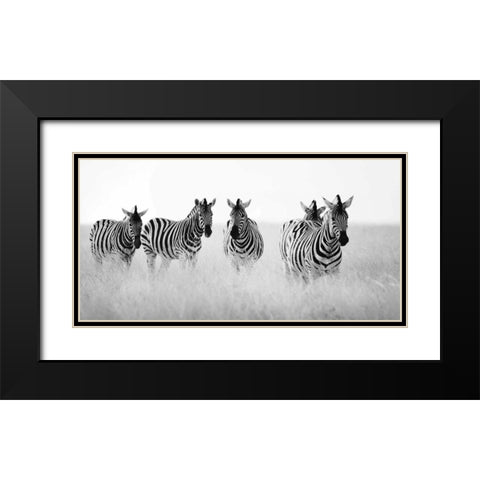 Meeting Place Black Modern Wood Framed Art Print with Double Matting by Papiorek, Nina