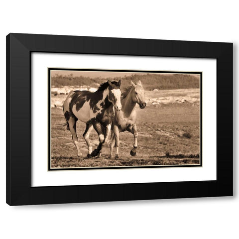 Wait Up Black Modern Wood Framed Art Print with Double Matting by Caro, Wendy