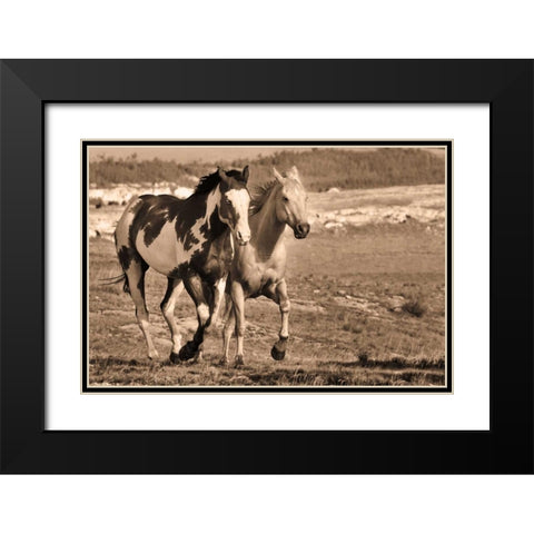 Wait Up Black Modern Wood Framed Art Print with Double Matting by Caro, Wendy