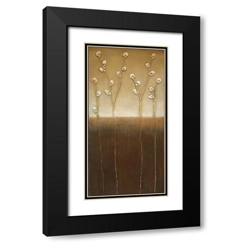 Pussy Willows I Black Modern Wood Framed Art Print with Double Matting by Eve