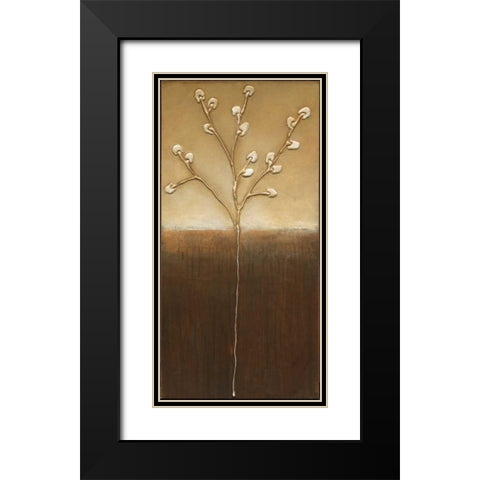 Pussy Willows II Black Modern Wood Framed Art Print with Double Matting by Eve