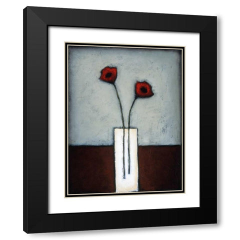 Fire and Ice I Black Modern Wood Framed Art Print with Double Matting by Eve