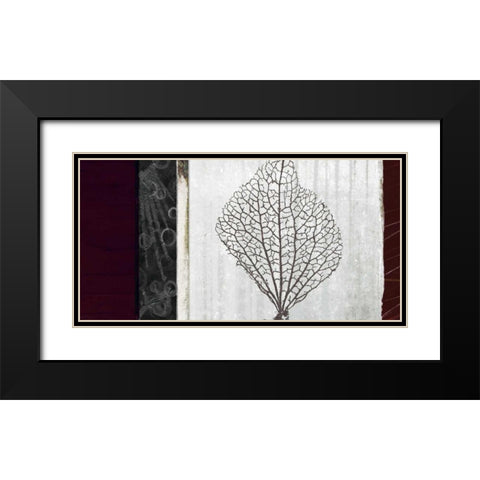 Coral I Black Modern Wood Framed Art Print with Double Matting by Li-Leger, Noah